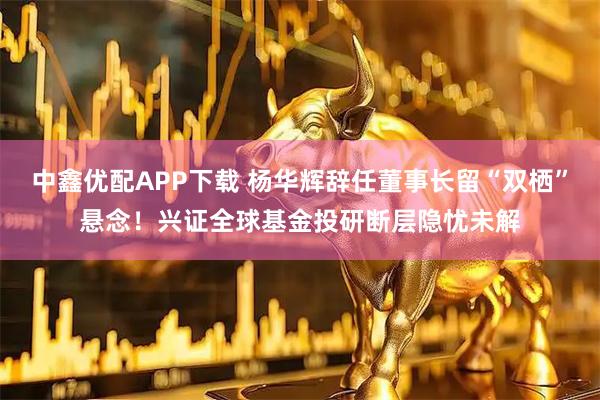 中鑫优配APP下载 杨华辉辞任董事长留“双栖”悬念！兴证全球基金投研断层隐忧未解