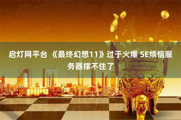 启灯网平台 《最终幻想11》过于火爆 SE烦恼服务器撑不住了